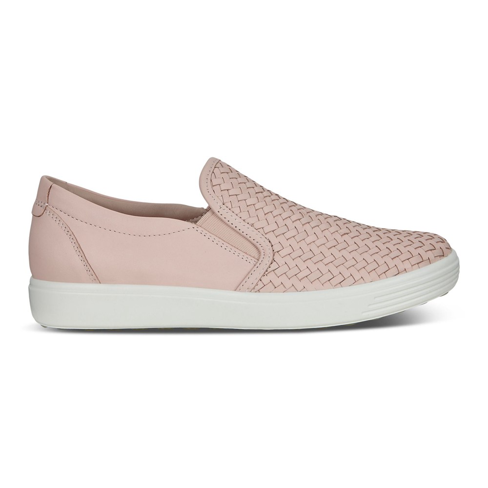 ECCO Womens Slip-On Pink - Soft 7 - ZUX-289073